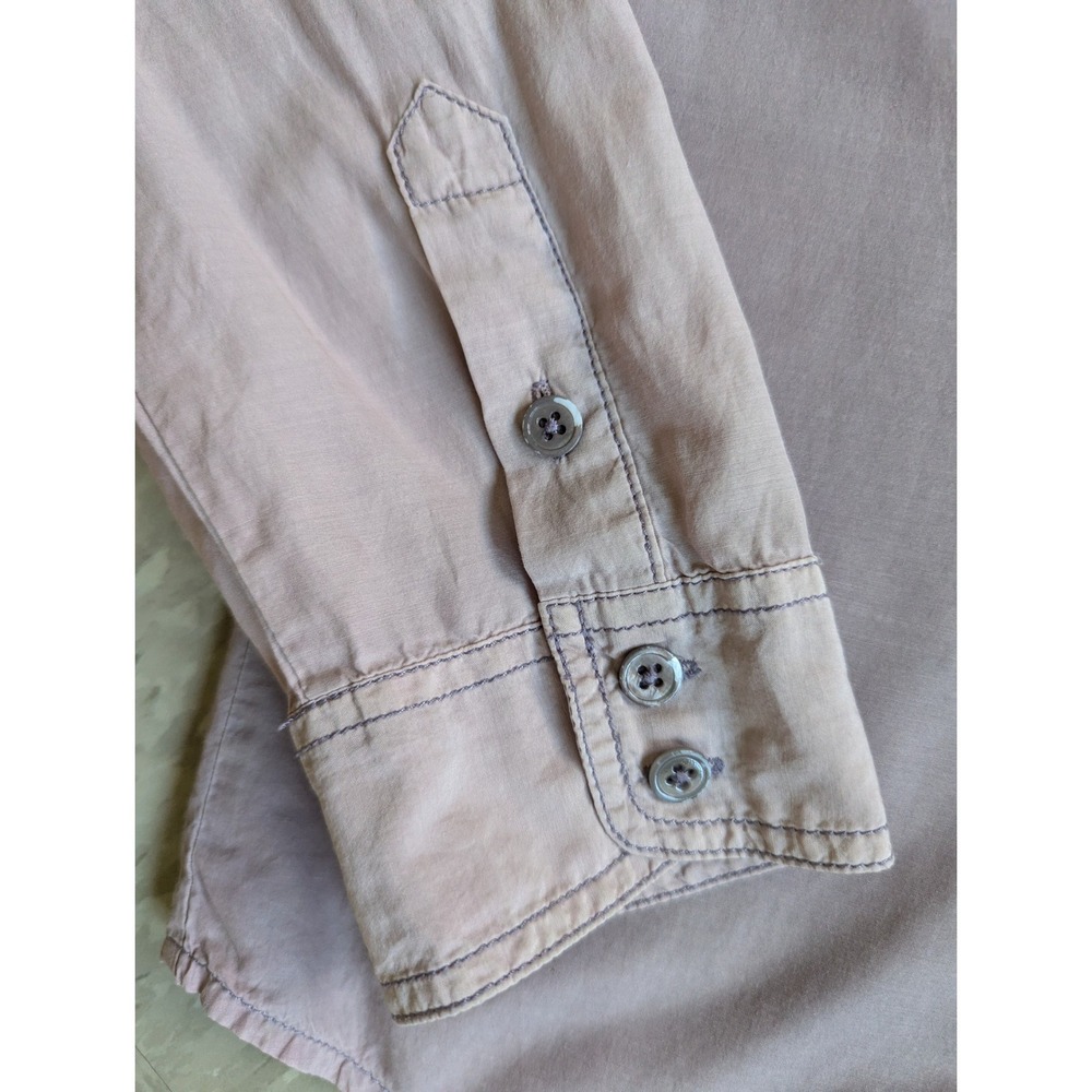 The Territory Ahead Silk Cotton Button Down Shirt Mauve Pink Womens Large - Picture 4 of 10